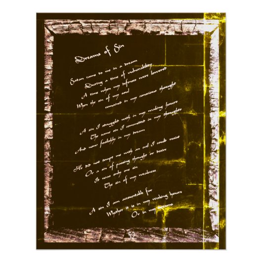 Sin-dromen Perfect Poster (Voorkant)