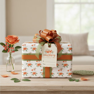 Sina waterverf bloemstuk gepersonaliseerd   cadeaupapier