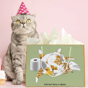 Sinaas Oranje Kat Grappig Toiletpapier Groot Cadeauzakje