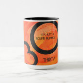 Sinaasappel 30 decennium van de geboorte mok (Midden)