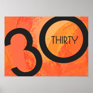 Sinaasappel 30 decennium van de geboorte poster