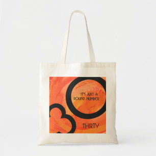 Sinaasappel 30 decennium van de geboorte tote bag