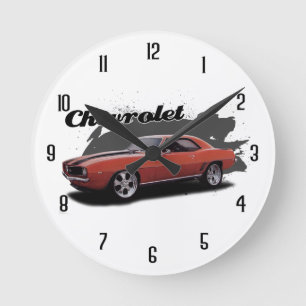 Sinaasappel 69 Camaro Ronde Klok