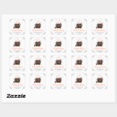 Sinaasappel A Baby brouwt Halloween Baby shower Vierkante Sticker (Vel)
