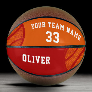 Sinaasappel Abstracte Basketbal Speler Naam Team