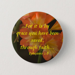 Sinaasappel Amaryllis Ronde Button 5,7 Cm