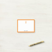 Sinaasappel Ananas en Rand op Wit met Naam Post-it® Notes (Op bureau)