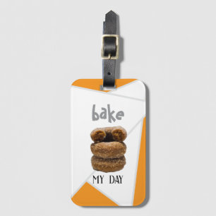 Sinaasappel Bak mijn dag Bagagelabel