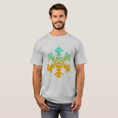 Sinaasappel Blauw Geay Sneeuwvlok T-shirt (Voorkant volledig)