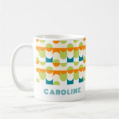 Sinaasappel Blauwgroen Blauw Lime Groen Mideeuwse Koffiemok (Links)