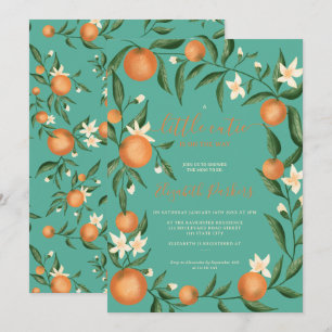 Sinaasappel blauwgroen kleine cutie van botanische kaart