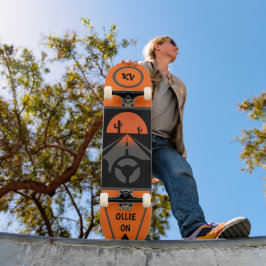 Sinaasappel/Blk, gemonteerd als "Ollie on"-skatebo Skateboard