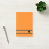 Sinaasappel & Blk Strip Monogram Post-it® notes-II Notes (Kantoor)