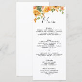 Sinaasappel Bloem Menu (Voorkant / Achterkant)