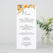Sinaasappel Bloem Menu (Staand voorkant)