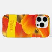 Sinaasappel Bloemige Tulp Bloemblaadjes Aangepaste Case-Mate iPhone Case (Achterkant (horizontaal))