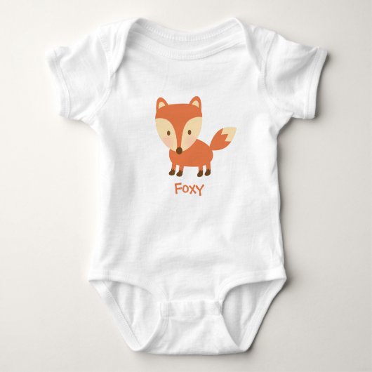 Sinaasappel bosvos voor baby's romper (Voorkant)