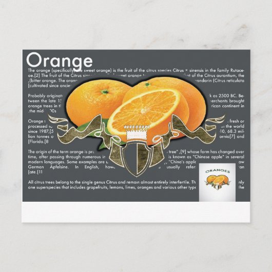 Sinaasappel Briefkaart (Voorkant)