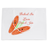 Sinaasappel broodpaar emoji gebakken in liefde Voe Groot Cadeauzakje (Voorkant)