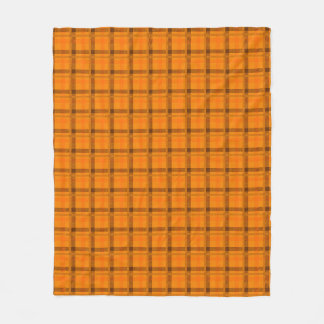 Sinaasappel - Bruin Tartan Plaid Pattern Check Fleece Deken