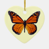 Sinaasappel Butterfly Heart Ornament (Voorkant)
