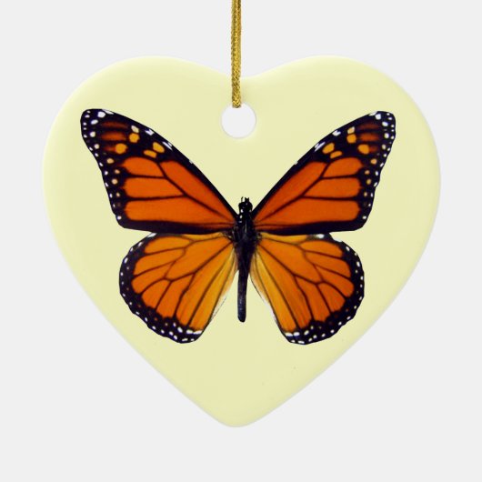 Sinaasappel Butterfly Heart Ornament (Achterkant)