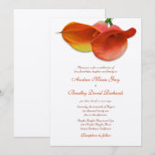Sinaasappel Calla Lily Wedding Uitnodiging (Voorkant / Achterkant)