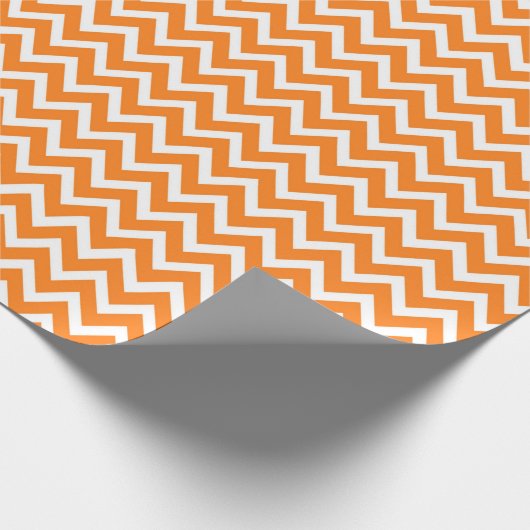 Sinaasappel Chevron Cadeaupapier (Hoek)