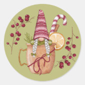 Sinaasappel Cider Kerstkabouter Sticker (Voorkant)