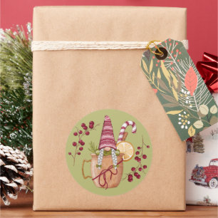 Sinaasappel Cider Kerstkabouter Sticker
