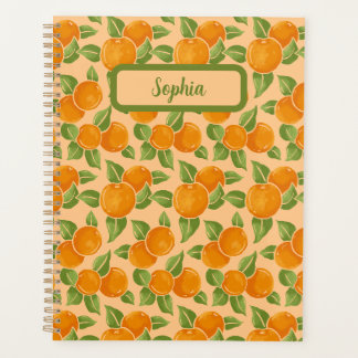 Sinaasappel citrus botanisch patroon planner