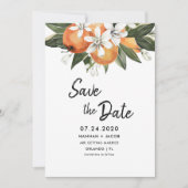 Sinaasappel citrus groen blijf de datumkaarten kaart (Voorkant)