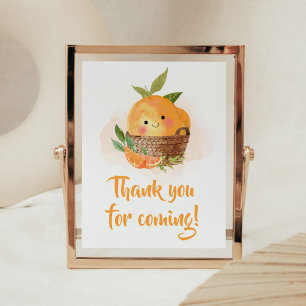 Sinaasappel Citrus Kleine Moppie Bedankt voor uw k Poster