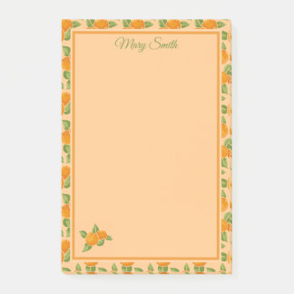 Sinaasappel Citrus Rand Botanisch Ontwerp Post-it® Notes