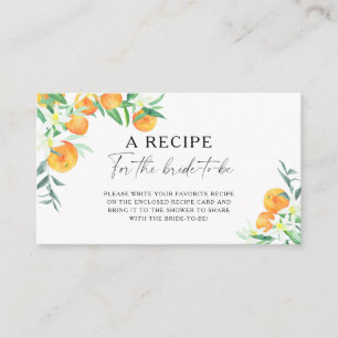 Sinaasappel citrus - Recept voor de aanstaande bru Informatiekaartje