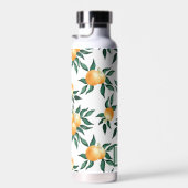 Sinaasappel citrus waterverf monogram naam waterfles (Rechts)