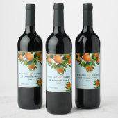 Sinaasappel citrusfruit wijn etiket (Flessen)