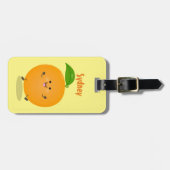 Sinaasappel citrusvruchten die met klauterdansen bagagelabel (Voorkant horizontaal)