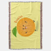 Sinaasappel citrusvruchten die met klauterdansen deken (Voorkant Verticaal)