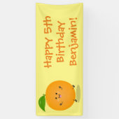 Sinaasappel citrusvruchten die met klauterdansen spandoek (Verticaal)