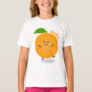 Sinaasappel citrusvruchten die met klauterdansen t-shirt