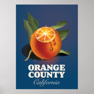Sinaasappel County California reisposter. Poster