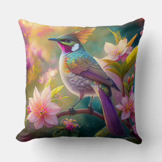 Sinaasappel Crested Rainbow Jay Fantasy Bird Kussen