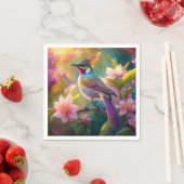 Sinaasappel Crested Rainbow Jay Fantasy Bird Servet (Insitu)