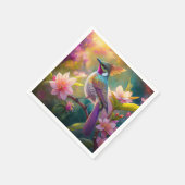 Sinaasappel Crested Rainbow Jay Fantasy Bird Servet (Hoek)