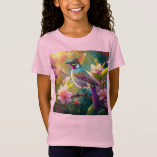 Sinaasappel Crested Rainbow Jay Fantasy Bird T-shirt