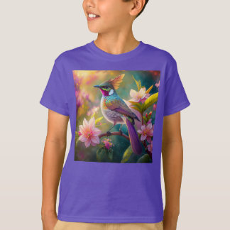 Sinaasappel Crested Rainbow Jay Fantasy Bird T-shirt