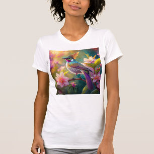 Sinaasappel Crested Rainbow Jay Fantasy Bird T-shirt