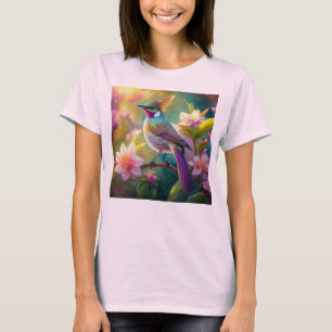 Sinaasappel Crested Rainbow Jay Fantasy Bird T-shirt