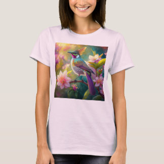 Sinaasappel Crested Rainbow Jay Fantasy Bird T-shirt